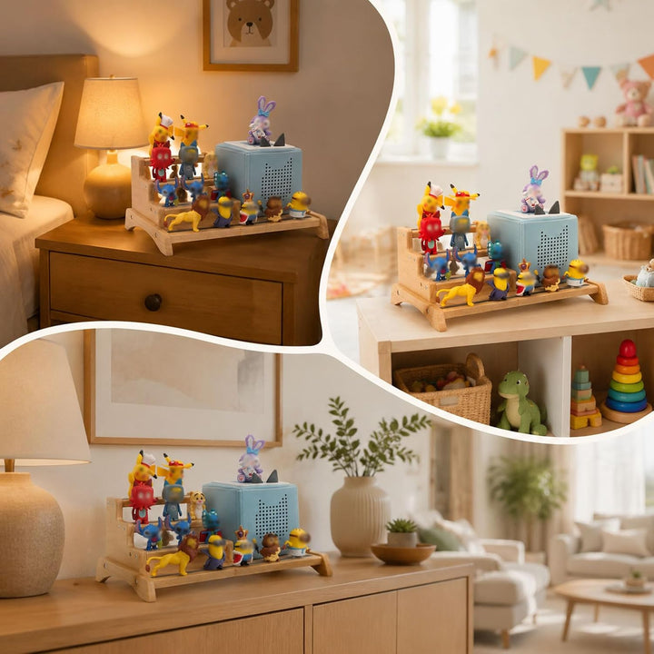 3-Tier Regal für Tonie-Figuren, Tischregal für Toniebox 1/2, Aufbewahrung von Tonies Figuren &amp; Chara