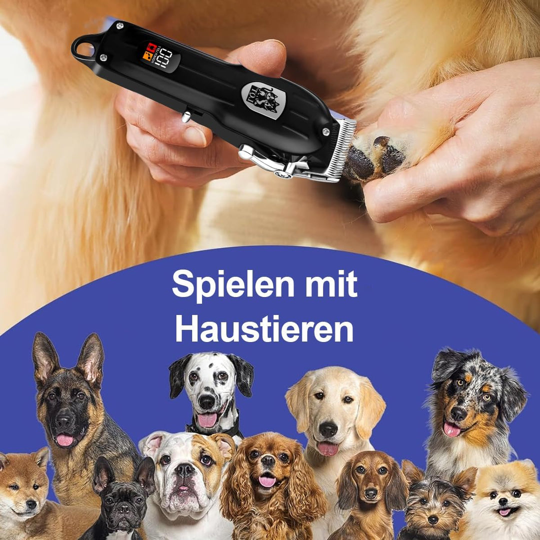 LQT Schermaschine Hund, Wiederaufladbare Kabellose Geräuscharme Hundeschermaschine, Geeignet für Kat