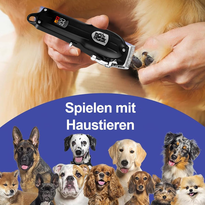 LQT Schermaschine Hund, Wiederaufladbare Kabellose Geräuscharme Hundeschermaschine, Geeignet für Kat