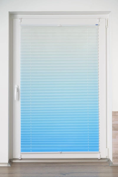 K-home Plissee Farbverlauf, Polyester, Iceblau, B70 x H130 cm B70 x H130 cm Iceblau, B70 x H130 cm I