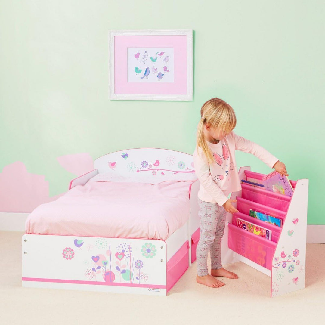 Blumen und Vögel - Spielzeugkiste für Kinder – Aufbewahrungsbox für das Kinderzimmer, 39.5x39.5x60.0