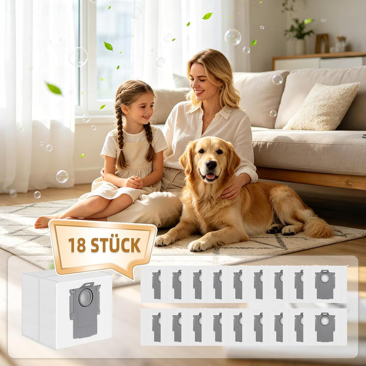 18 Stück Staubbeutel für Roborock Q10 S5+/X5+, Q7 L5+/M5+, S8+/S8 Pro Ultra Q/S Serie Staubbeutel, Q