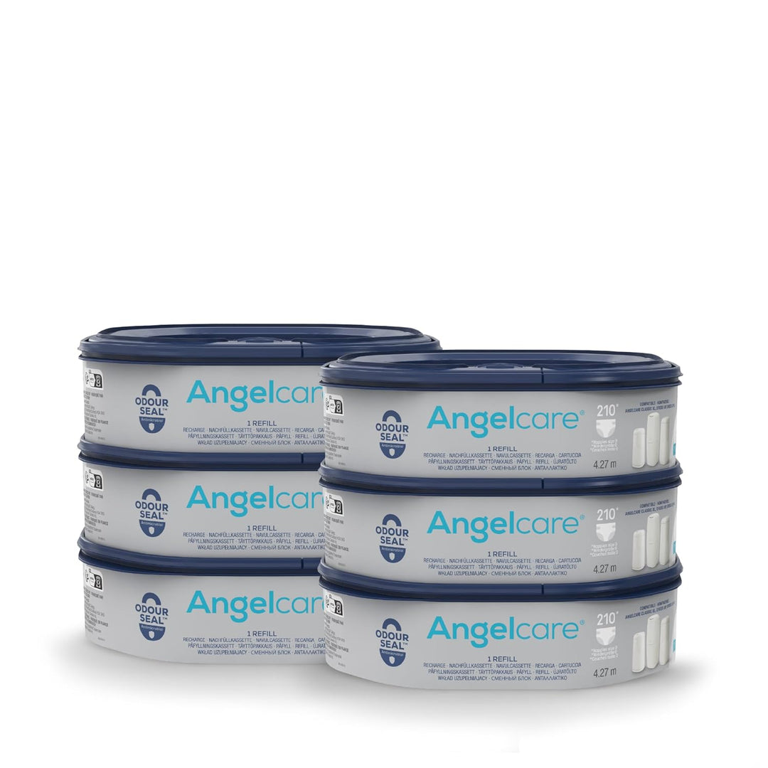 Angelcare Original Nachfüllkassetten Classic/Dress-Up XL, 6er-Pack, hält bis zu 12 Monate, 5x wenige