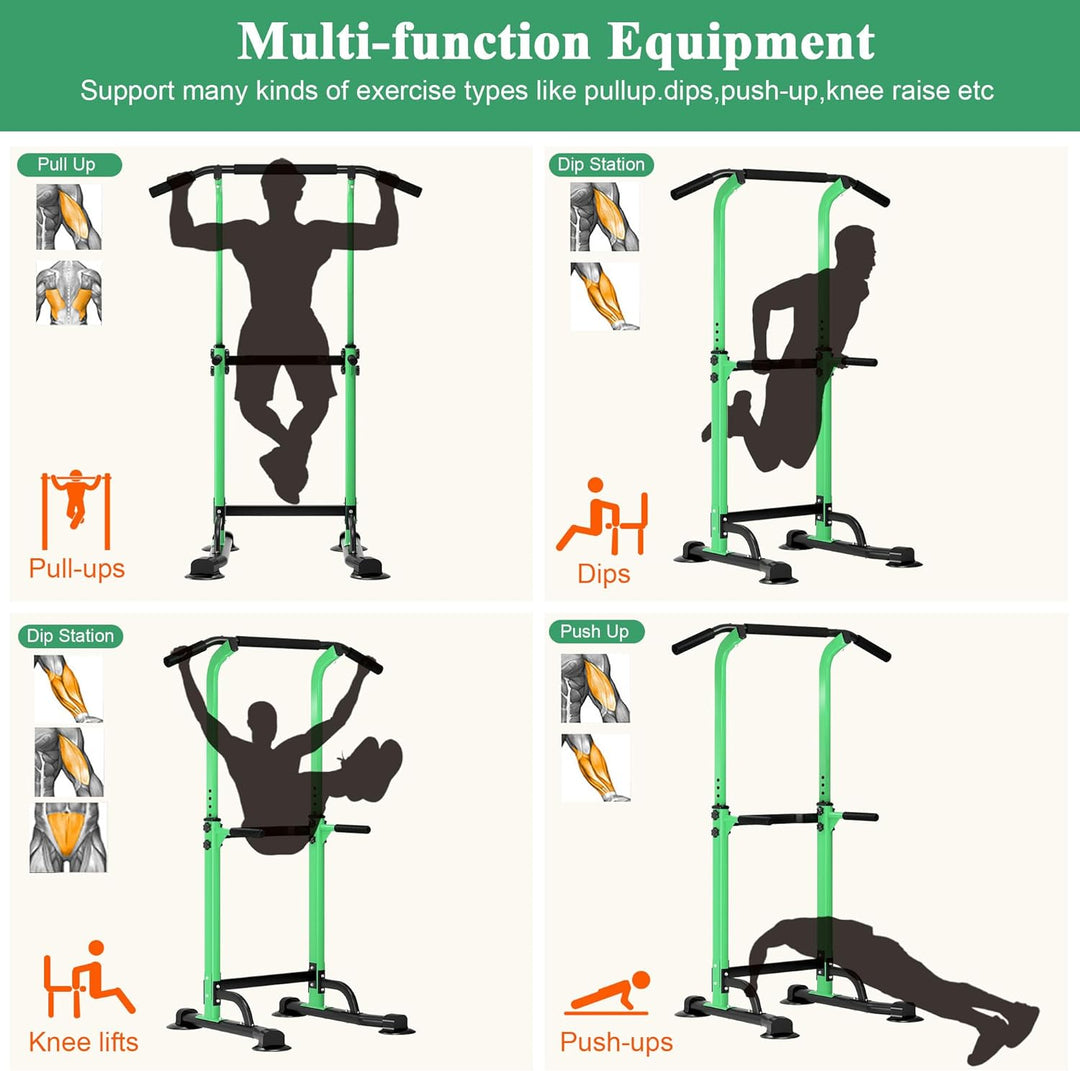 DlandHome Römischer Stuhl, Krafttraining, verstellbar, Dips, Klimmzugstange, Fuss, Klimmzugstange, T