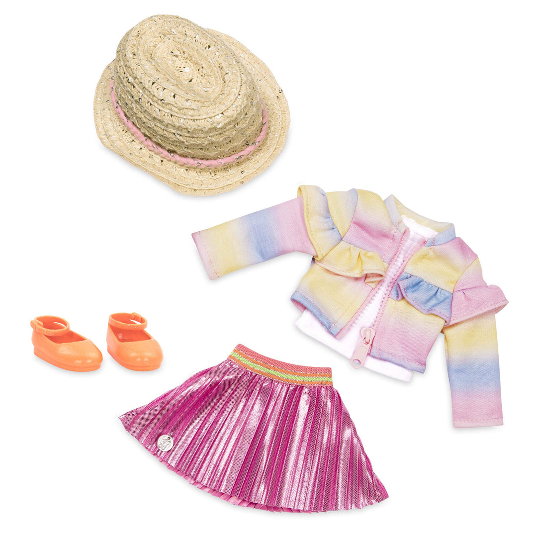 Glitter Girls - Süssigkeiten mit Rüschen und Falten - Niedliches Multicolor-Outfit - Regenbogen Jack