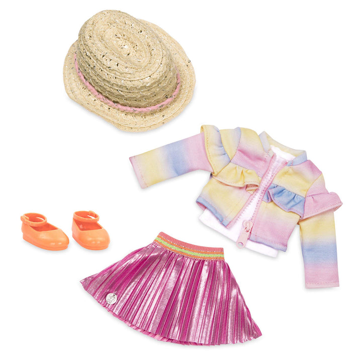 Glitter Girls - Süssigkeiten mit Rüschen und Falten - Niedliches Multicolor-Outfit - Regenbogen Jack