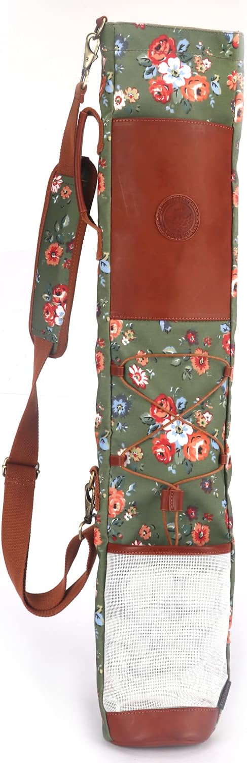 Tourbon Wasserdichte Segeltuch-Leder-Golftasche für Damen - Grün - Golf - Damen, Golferinnen - Golfs