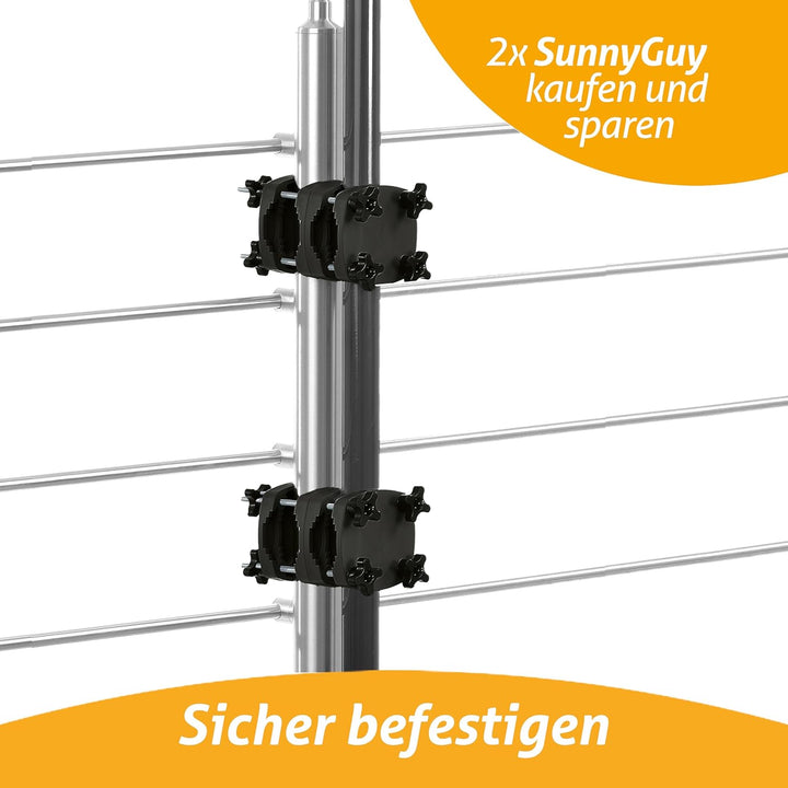 4smile Sonnenschirmhalter Balkongeländer SunnyGuy - Schirmhalterung Balkongeländer als Sonnenschirms