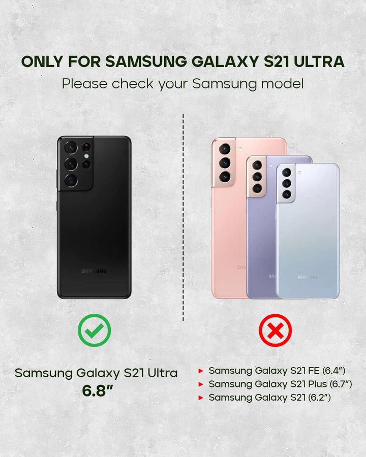 Porter Riley - Lederhülle für Samsung Galaxy S21 Ultra. Premium Echtleder Standhülle/Cover/Brieftasc