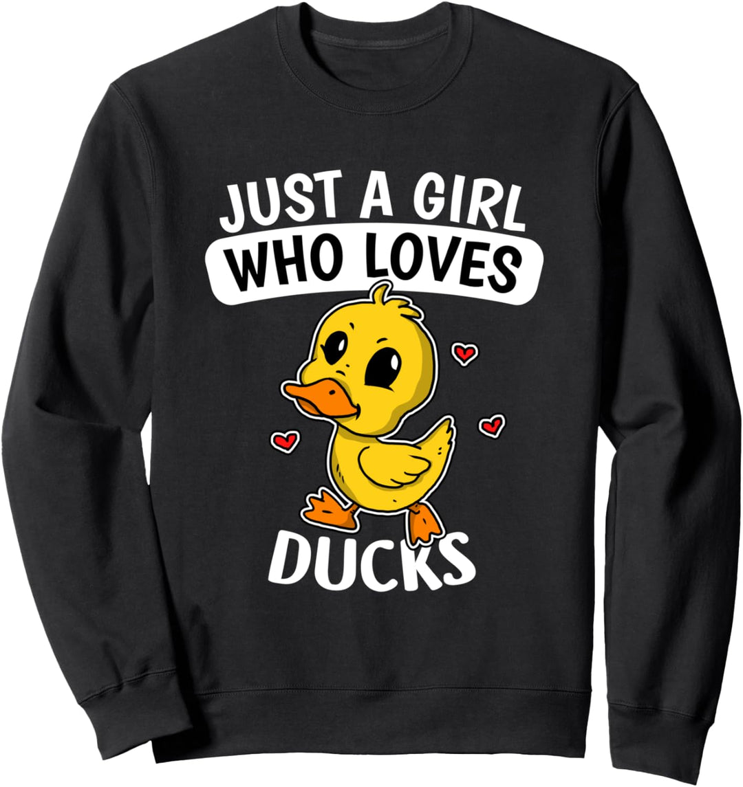 Just A Girl Who Loves Ducks Lustiges Enten Ente Kostüm Sweatshirt