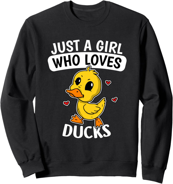 Just A Girl Who Loves Ducks Lustiges Enten Ente Kostüm Sweatshirt