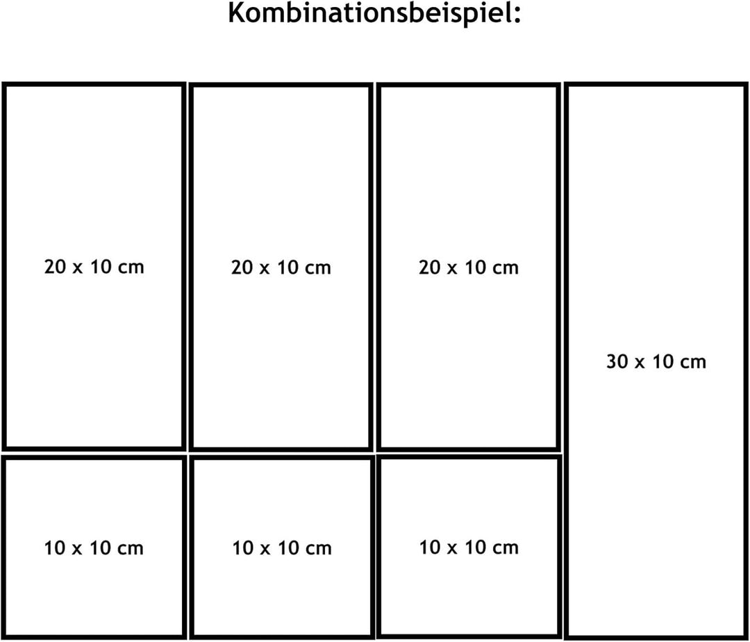 12 x Ordnungsbox - 10 cm hoch - anthrazit - 20 x 10 cm - Ordnungskorb - Regalorganizer Wandregal - S