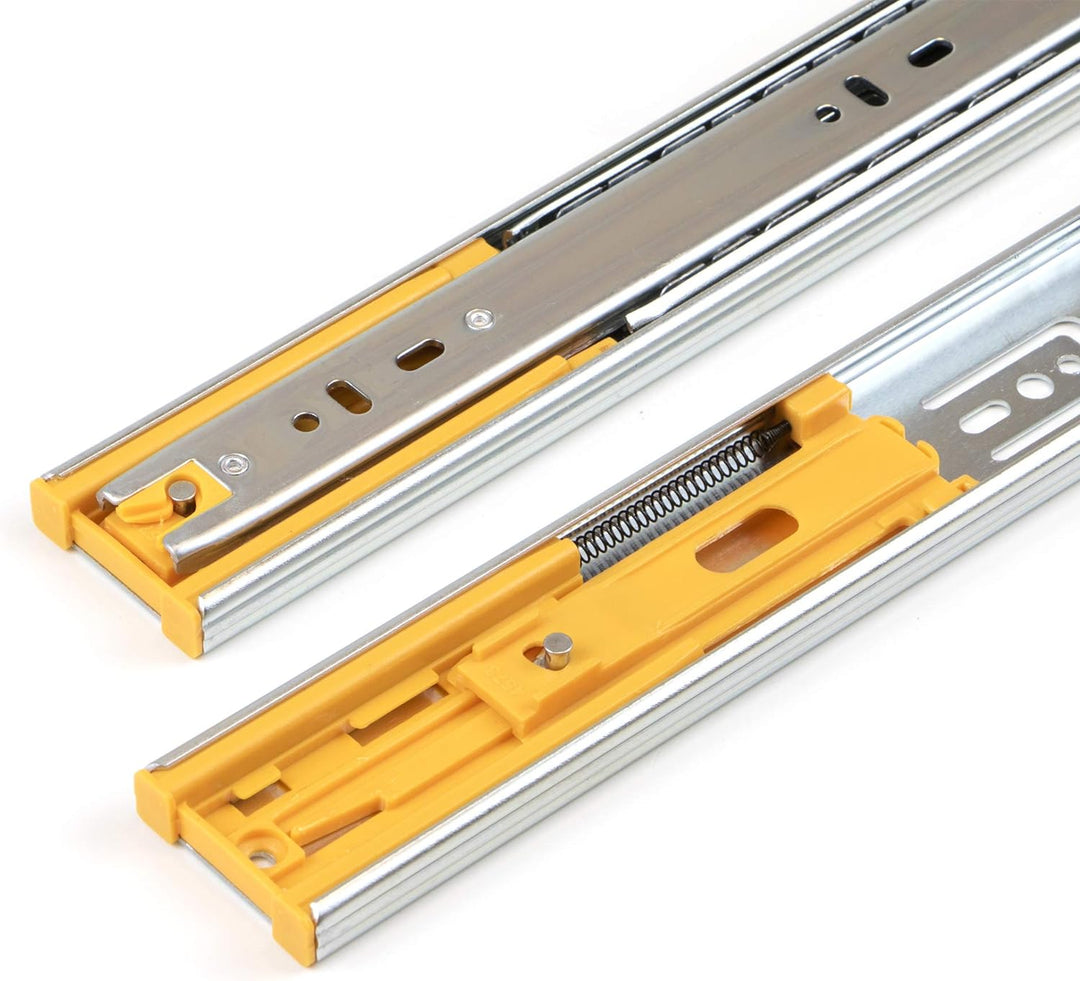 Emuca Schubladenführungen, Vollauszug mit Rollen gedämpftes Scharnier 45mm x 350mm, 5 Sets (10 Stück