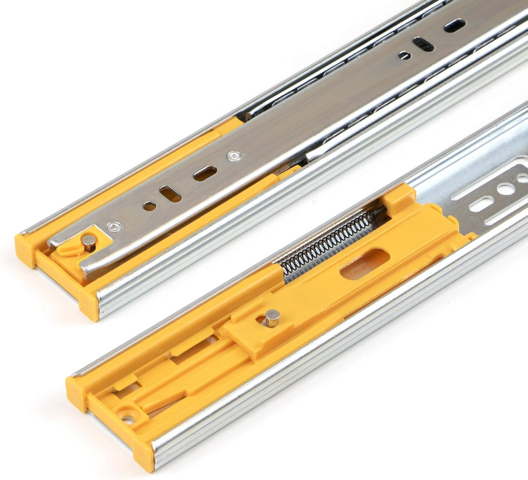 Emuca Schubladenführungen, Vollauszug mit Rollen gedämpftes Scharnier 45mm x 350mm, 5 Sets (10 Stück
