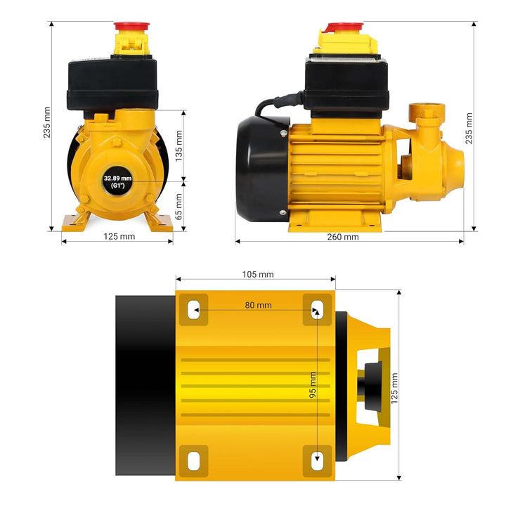 WilTec Bio Dieselpumpe für 2400 L/h Heizölpumpe mit 230 VAC 550 W
