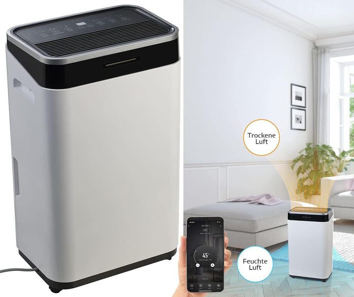 Sichler Haushaltsgeräte Entfeuchter: Smarter WLAN-Luftentfeuchter mit Timer und App, 25 Liter/Tag (L
