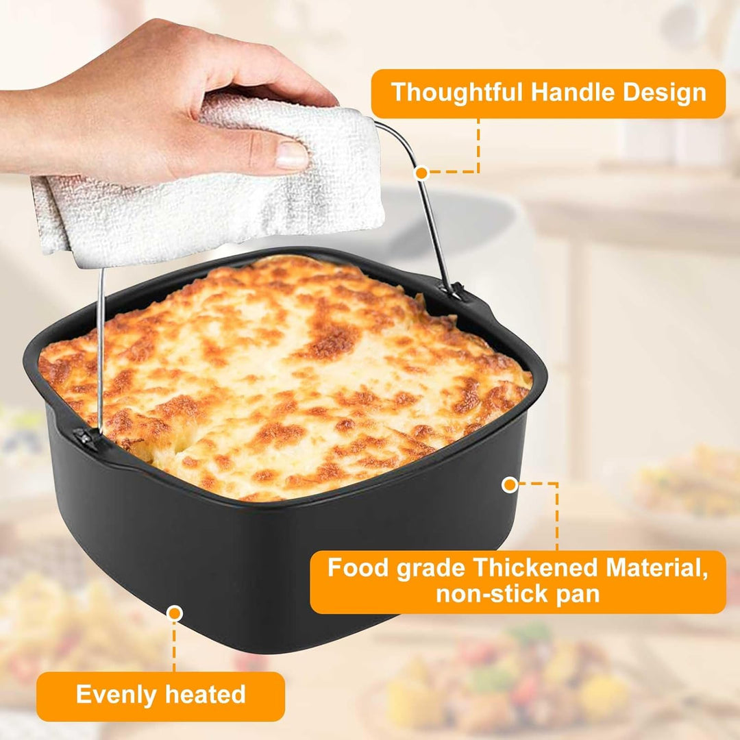 Heissluftfritteuse Form,Hitzebeständig Luftfritteuse Zubehör,Backform Kuchenform Airfryer Zubehör Wi