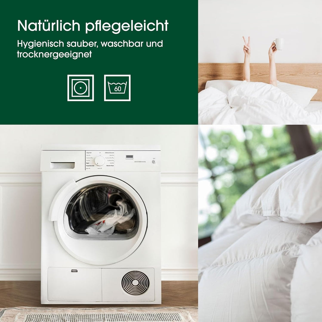 HANSKRUCHEN Premium de Luxe Daunendecke 260x220 cm - Leicht / Übergang - Made in Germany Kassettende