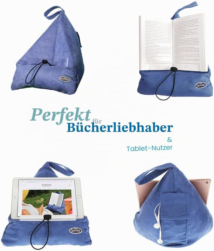 The Book Seat Beige/Buckskin Book/Ipad/E-Reader Holder Wildleder, Beige, Wildleder, Beige