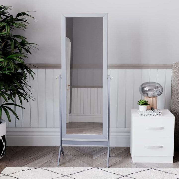 Vida Designs Nishano Rechteckiger Spiegel, volle Länge, freistehend, Holz, drehbar, für Schlafzimmer