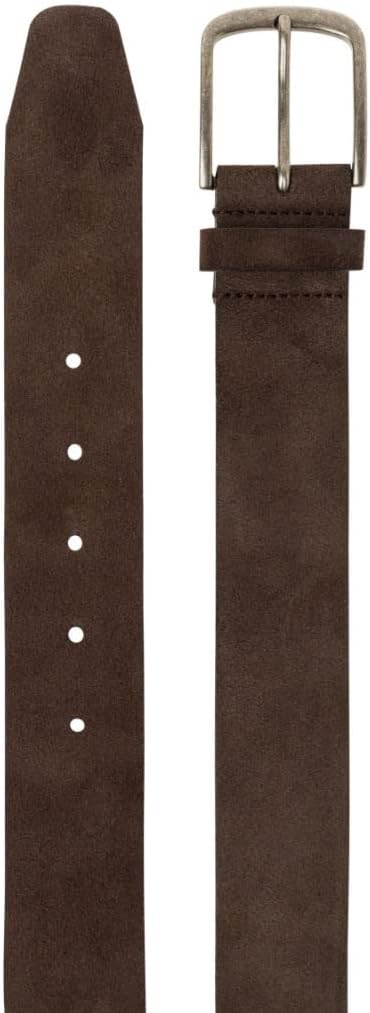 BRAX Herren Haka Suede Belt Gürtel 90 Braun (Dark Brown 52), 90 Braun (Dark Brown 52)