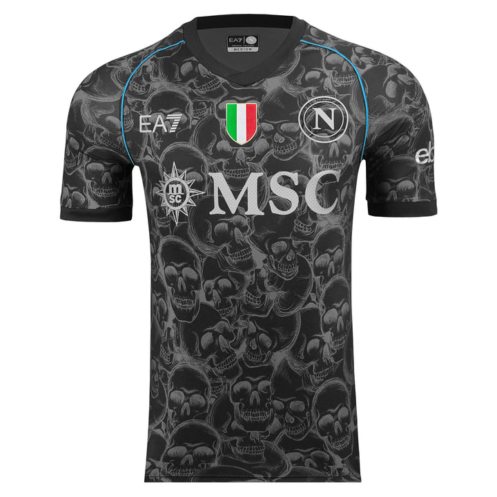 SSC NAPOLI Unisex Maglia Halloween T-Shirt (1er Pack) M Schwarz, M Schwarz