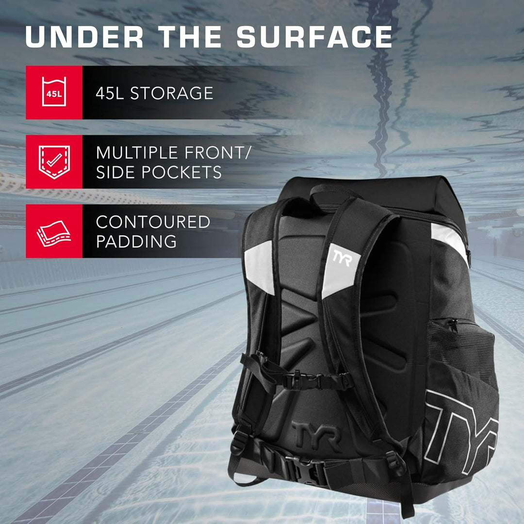 TYR Unisex Alliance Backpack Rucksäcke (1er Pack), Marineblau / Rot