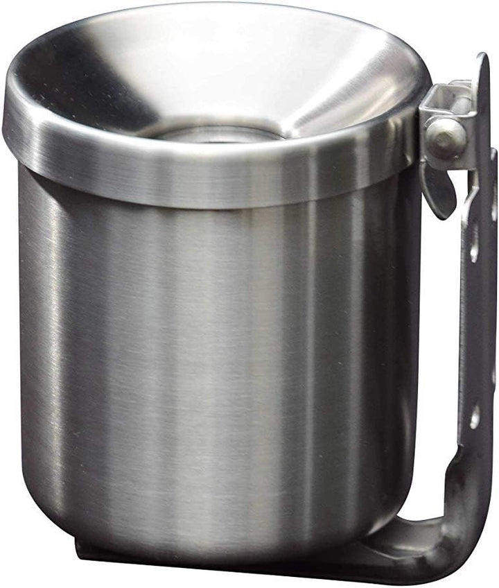Edelstahl Kipp Wandaschenbecher 0,6 L (90 x100mm). Sicherheitsaschenbecher für Gastronomie und Zuhau