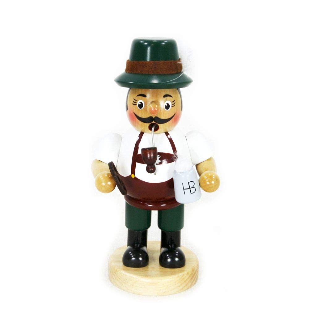Wichtelstube-Kollektion Holz Räuchermann Räuchermännchen Räucherfigur Bayer mittel bauchig 8 x 7 x 1