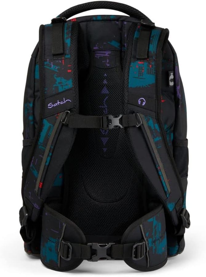 Satch Pack Schulrucksack Set 2tlg. mit Schlamperbox (Night Vision), Night Vision