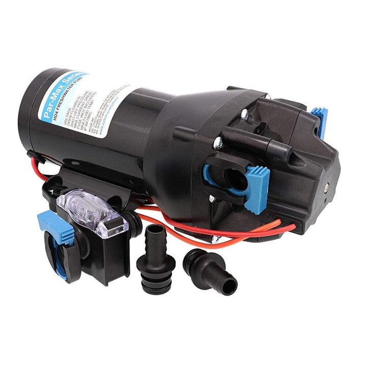 Jabsco Q402J-115S-3A, ParMax HD4-24V 4GPM 40PSI, robuste Süsswasser-Förderpumpe, schwarz