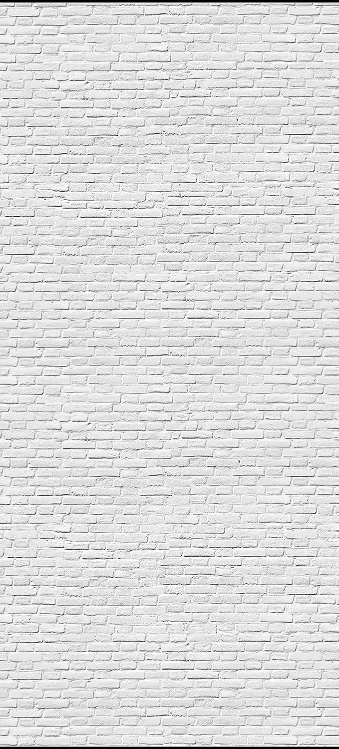 wandmotiv24 Türtapete weisser Backstein 80 x 200cm (B x H) - selbstklebend Vlies 150g Sticker für Tü