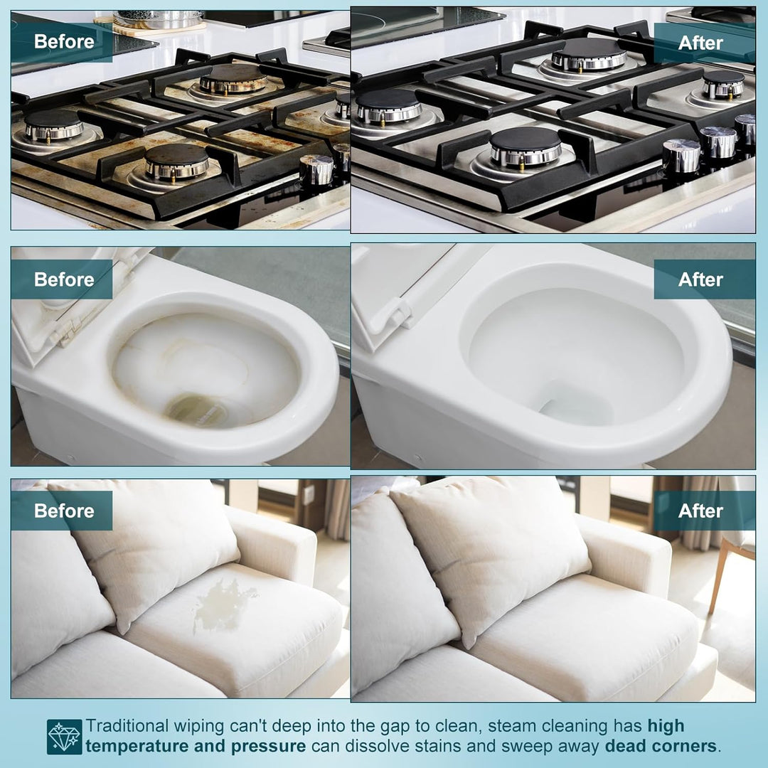 Dampfreiniger Handgerät,1050W Hochleistung Steam Cleaner mit Sicherheitsverriegelung,350ml Tank Hand