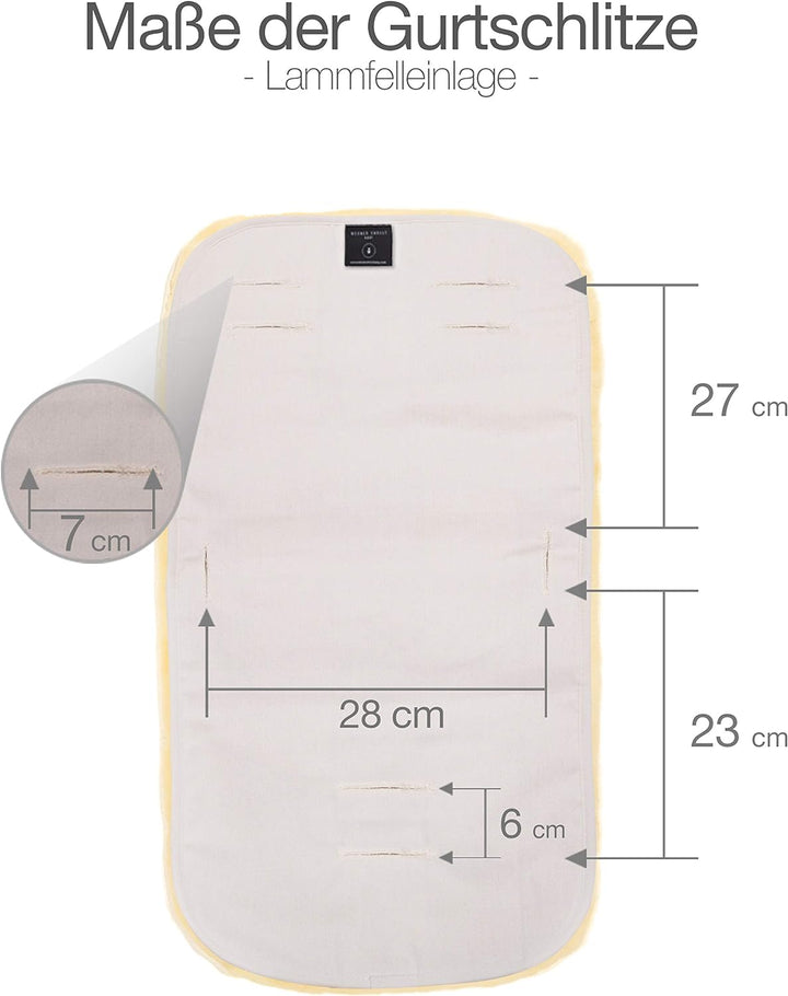 Lammfelleinlage TREND von WERNER CHRIST – universale Fell Einlage für Babywanne, Kinderwagen, Buggy