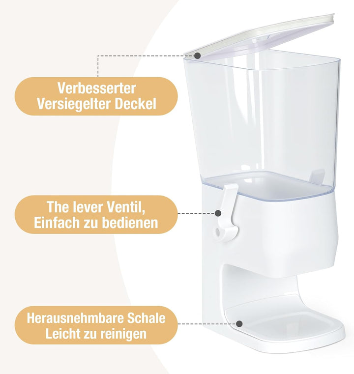 Tokokimo Müslispender, Zerkleinert Keine Cerealien Beim Ausgeben, 3,2L Cereal Dispenser & Cornflakes
