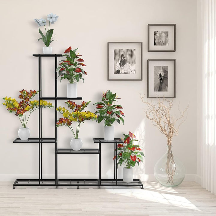 CPROSP Blumenregal 5-Stufiger aus Metall, Blumenständer Indoor, Pflanzenständer Modern, Blumenbank,