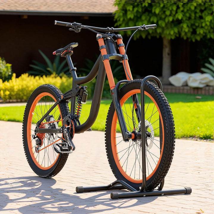 Toboli Mobiler Fahrradständer für EIN Fahrrad bis 60mm Reifenbreite Montageständer Bodenständer für