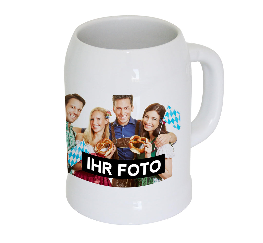 Eurofoto Bierkrug mit Bild und Text personalisiert | 500ml | panorama | Bier-Humpen mit Wunsch-Motiv