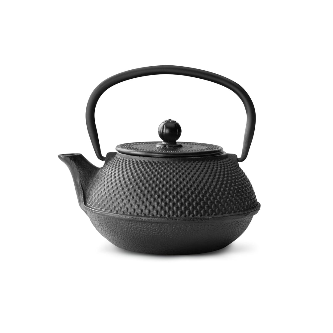 Bredemeijer Schwarze gusseiserne Teekanne 0.8 Liter Jang mit Edelstahlfilter