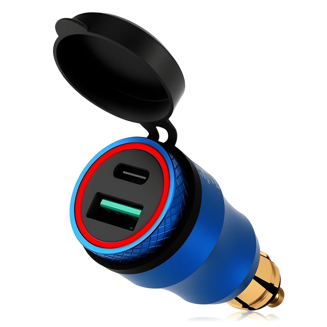 30W Type C+USB Steckdose Adapter für BMW Motorrad DIN Adapter 30W PD USB Aluminium Dose Buchse Wasse