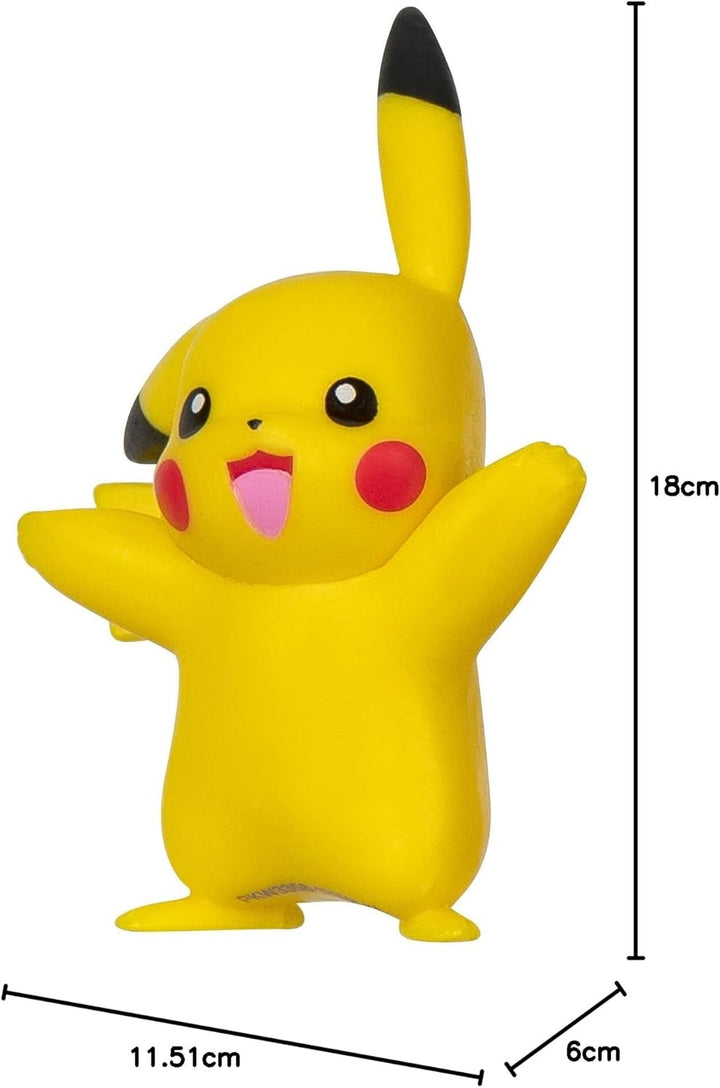Pokémon PKW3358 - Battle Figure Pack - Pikachu & Felori, offizielle detaillierte Figuren, je 5 cm, P