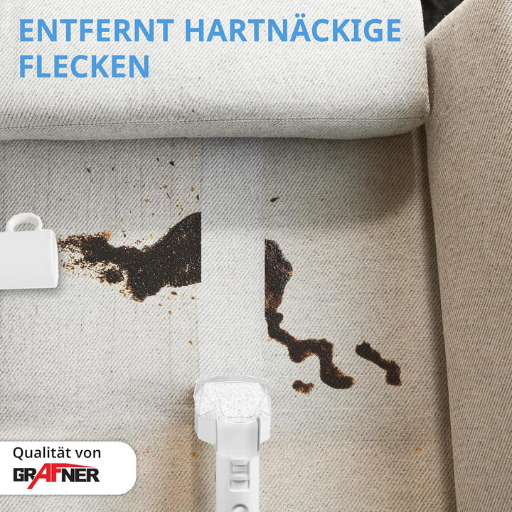Grafner Waschsauger und Fensterreiniger mit Dual-Tank, 2 Bürsten, Fensterabzieher und Lanze, Flecken