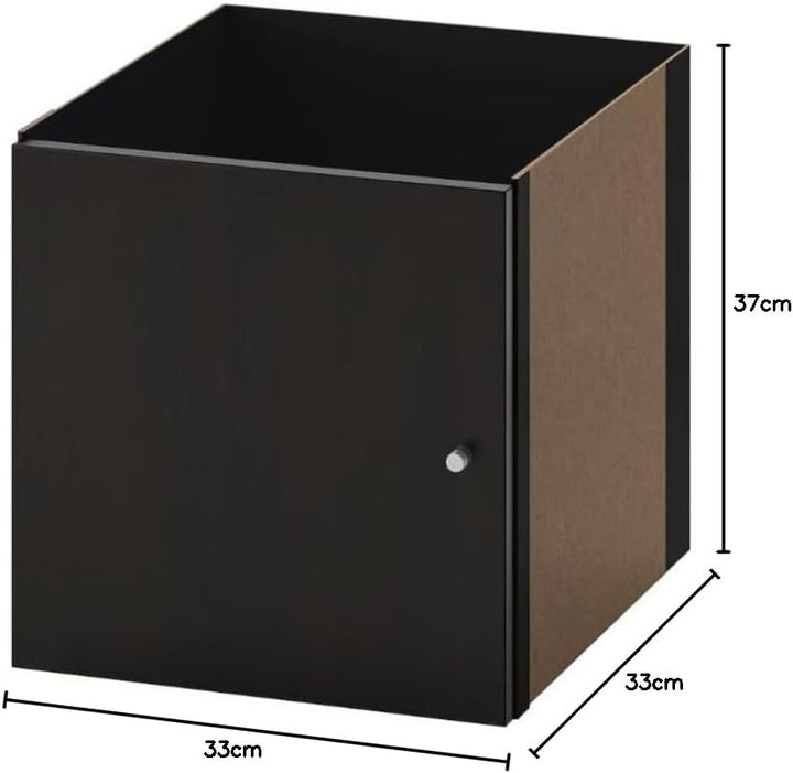 KALLAX Einsatz mit Tür für Ikea Regal schwarzbraun 33x33
