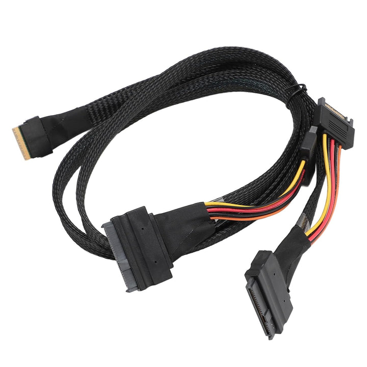 ciciglow NVME-Adapterkabel, SFF-8654 auf 2xSFF-8639 24 Gbit/s 12 Gbit/s 80 cm, NVME SFF-8654 auf für