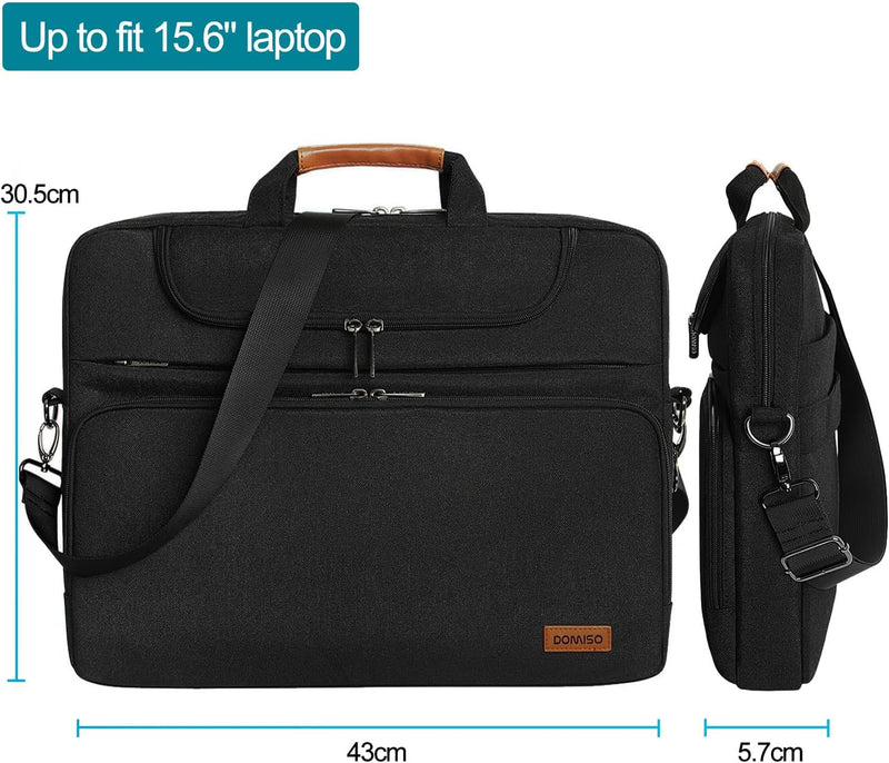 DOMISO 15-15,6 Zoll Wasserdicht Laptop Tasche Aktentasche Schultertasche Notebooktasche für 15.6" Le