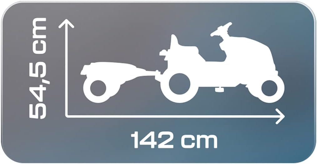 Smoby - Traktor Farmer XL Grün + Anhänger - Trettraktor für Kinder - Verstellbarer Sitz - Lenkrad mi