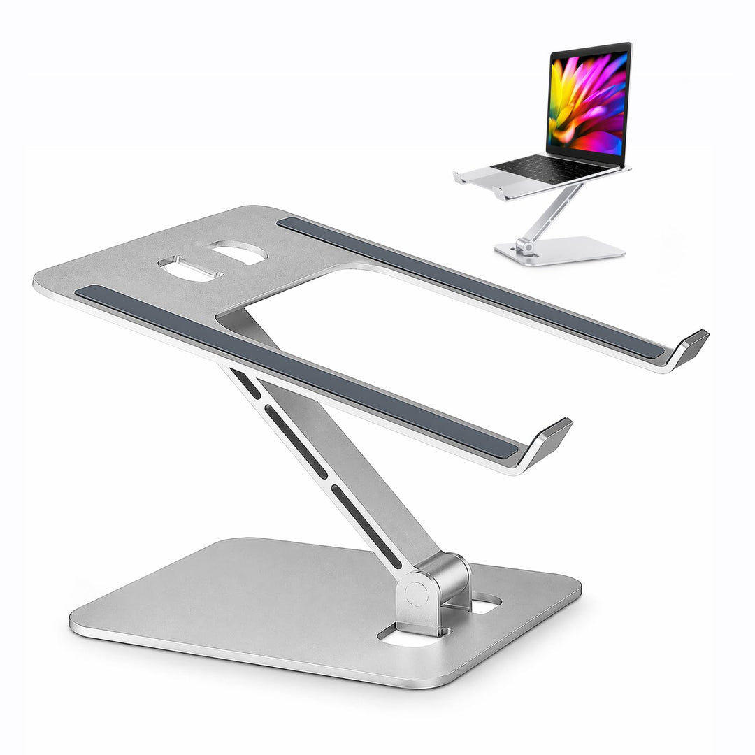 Laptop Ständer Höhenverstellbar, Faltbarer Laptop Stand aus Aluminiumlegierung Ergonomischer, Belüft