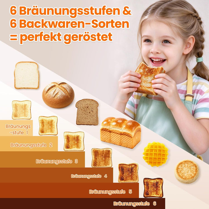 TomaChef 2 Scheiben Toaster mit Touchdisplay, Memory