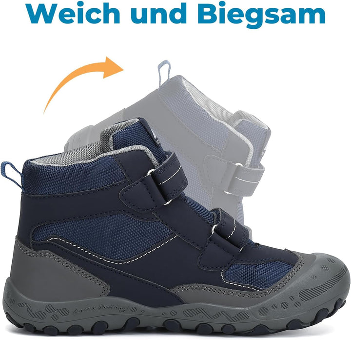 Mishansha Kinder Wanderschuhe Trekking Wanderstiefel Outdoor Trekkingschuhe 30 EU Signalblau, 30 EU