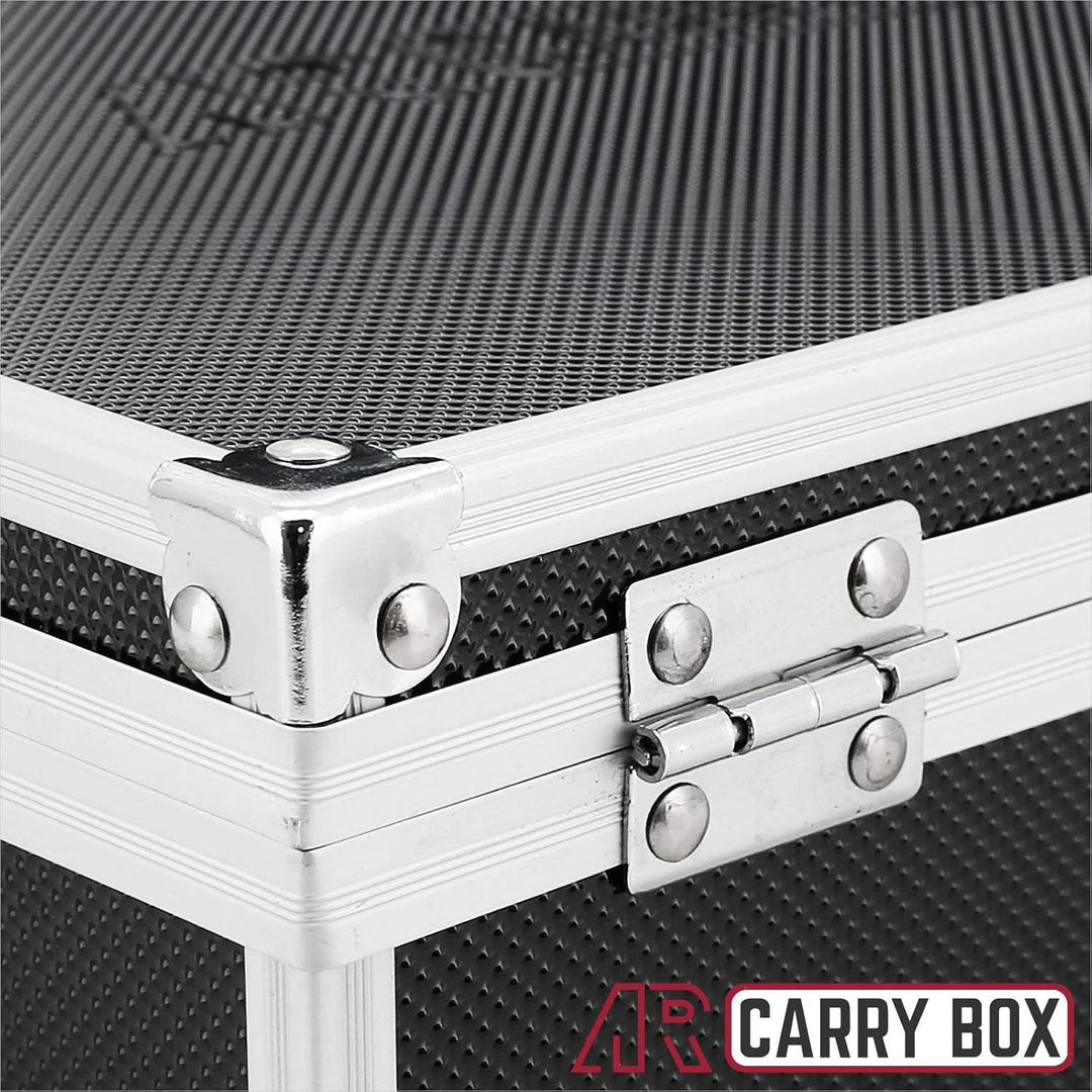 AR Carry Box® Kleine Alubox Alukoffer Aluminium Koffer Werkzeugkoffer leer 260x210x80mm Alu/Schwarz,